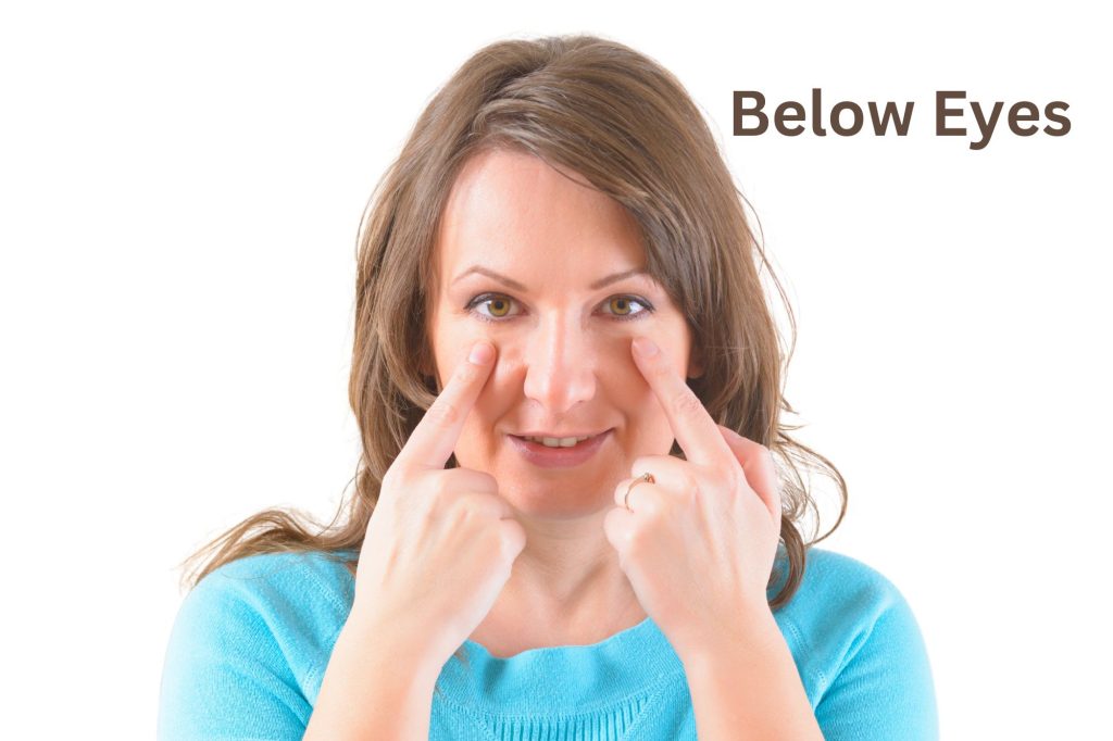 below eyes tapping points