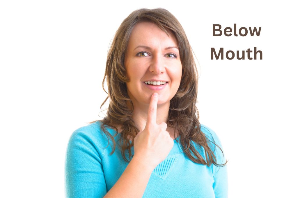 below mouth tapping point