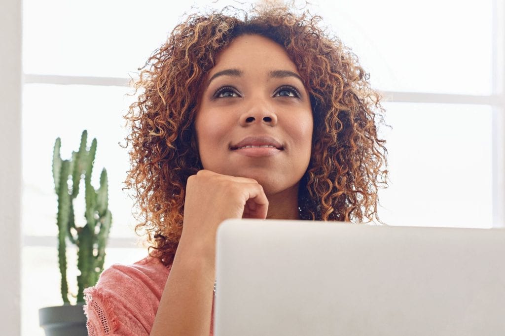 woman envisioning her future