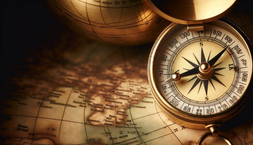 compass on a map